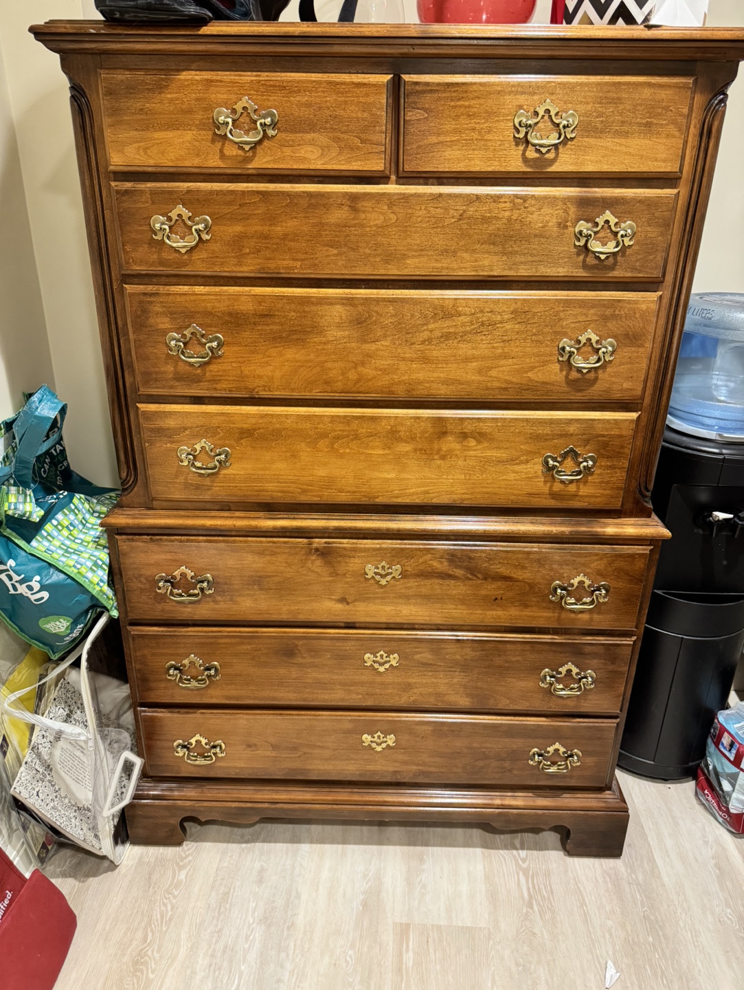 Dresser, solid wood with matching night table