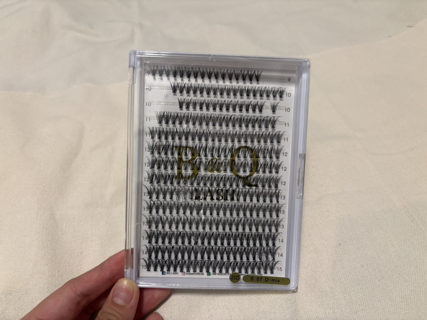 B&Q Lash 280 Pcs 20D-0.07D-9-15 MIX Eyelash Extensions