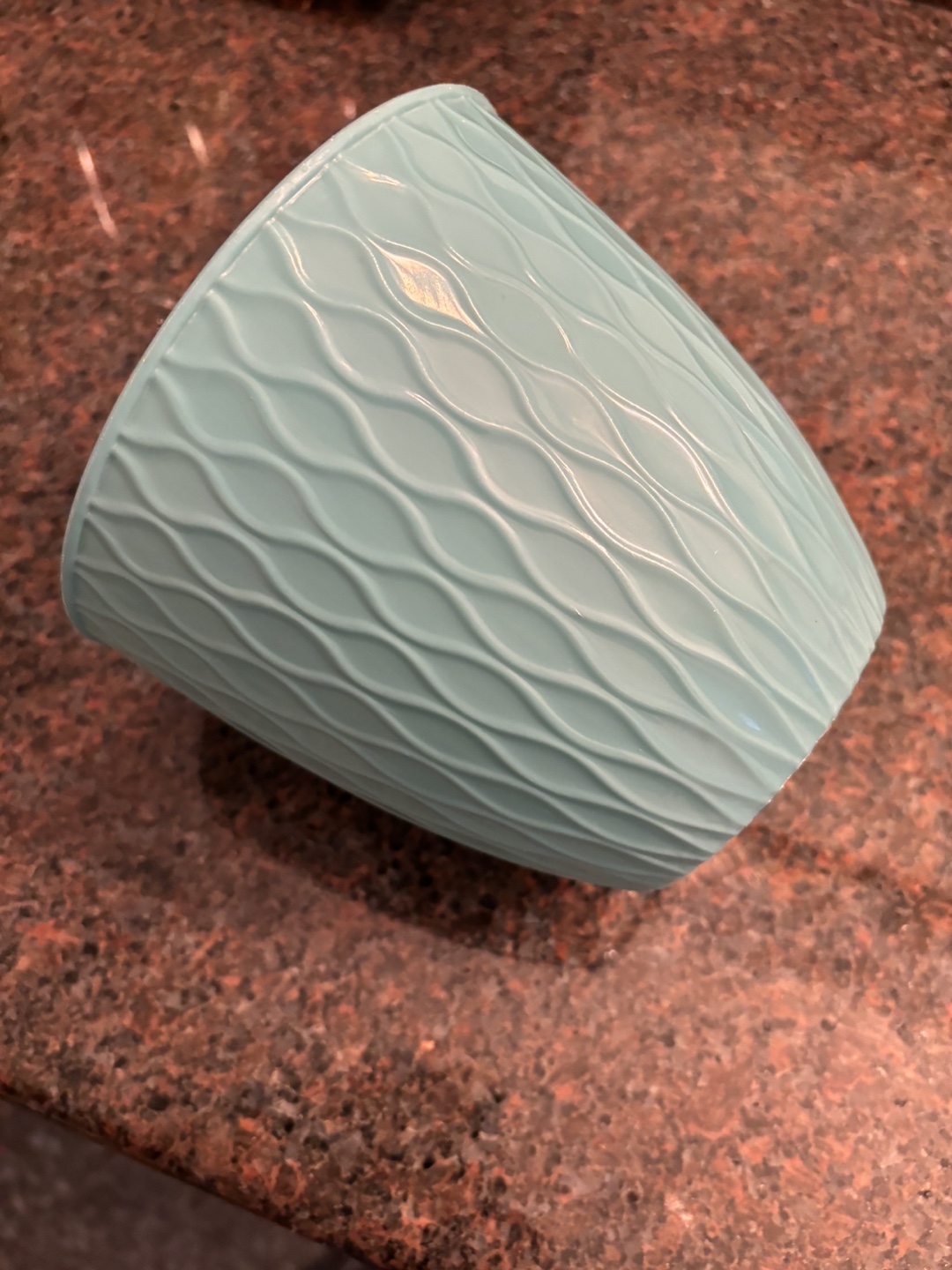 Teal Plastic Planter - photo 3
