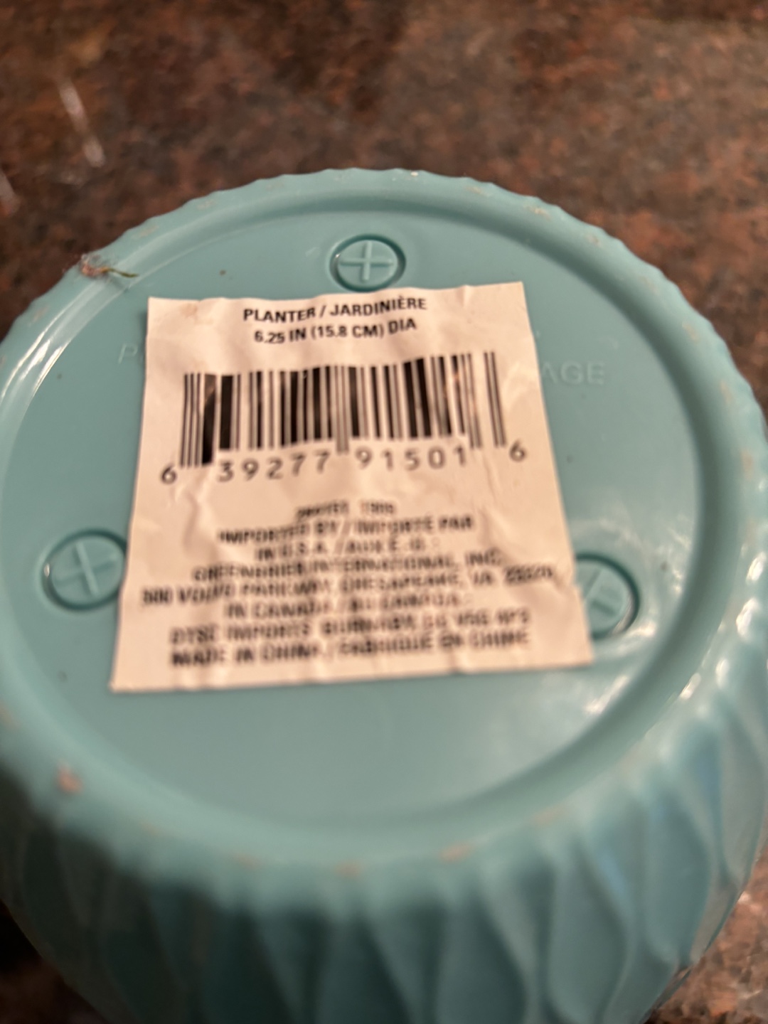 Teal Plastic Planter - photo 2