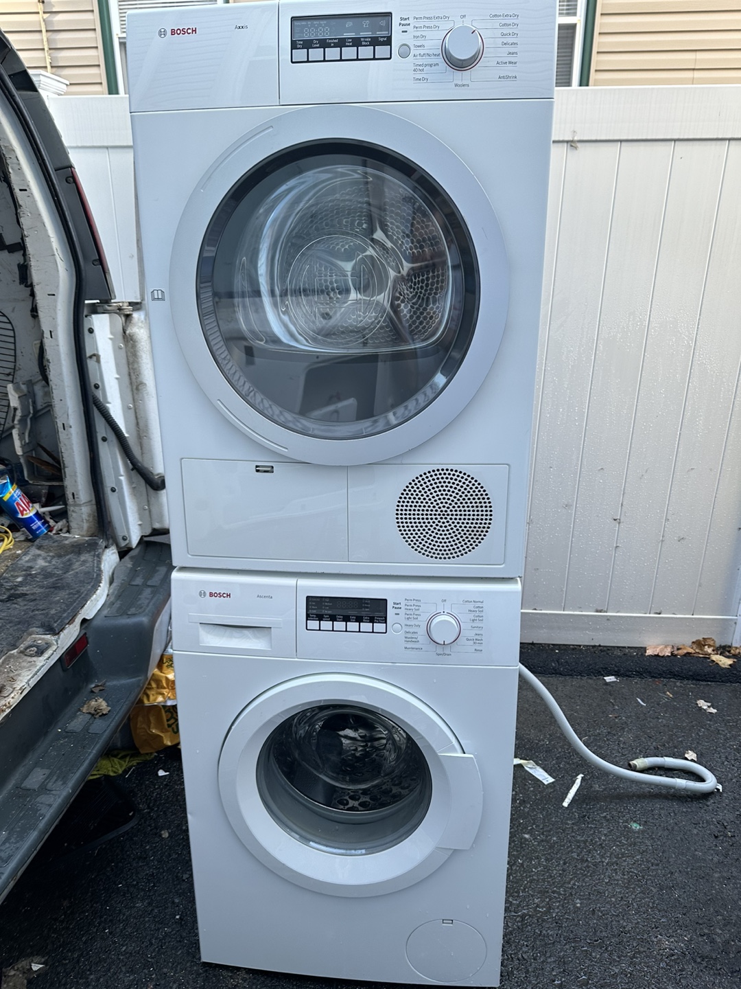 Bosch Washer and Dryer Stack