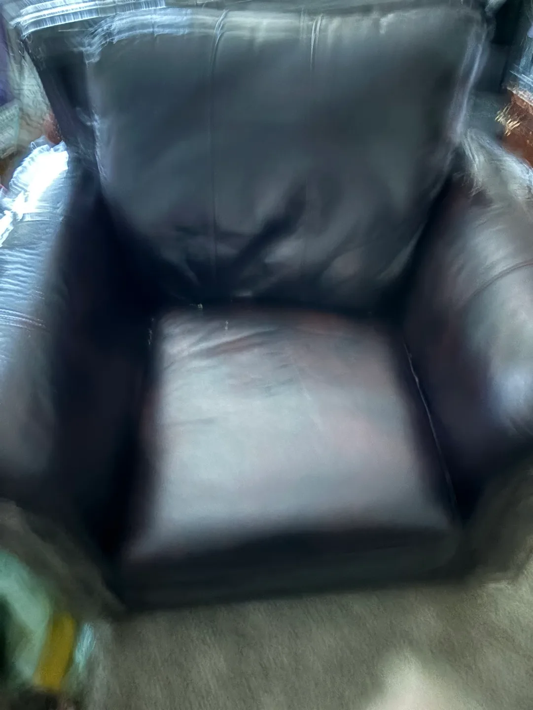 ❤️ Brown leather chair ❤️ thumbnail