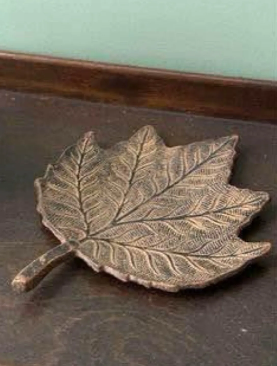 Glass Leaf Decorative Accent, Like New image indicator(5)