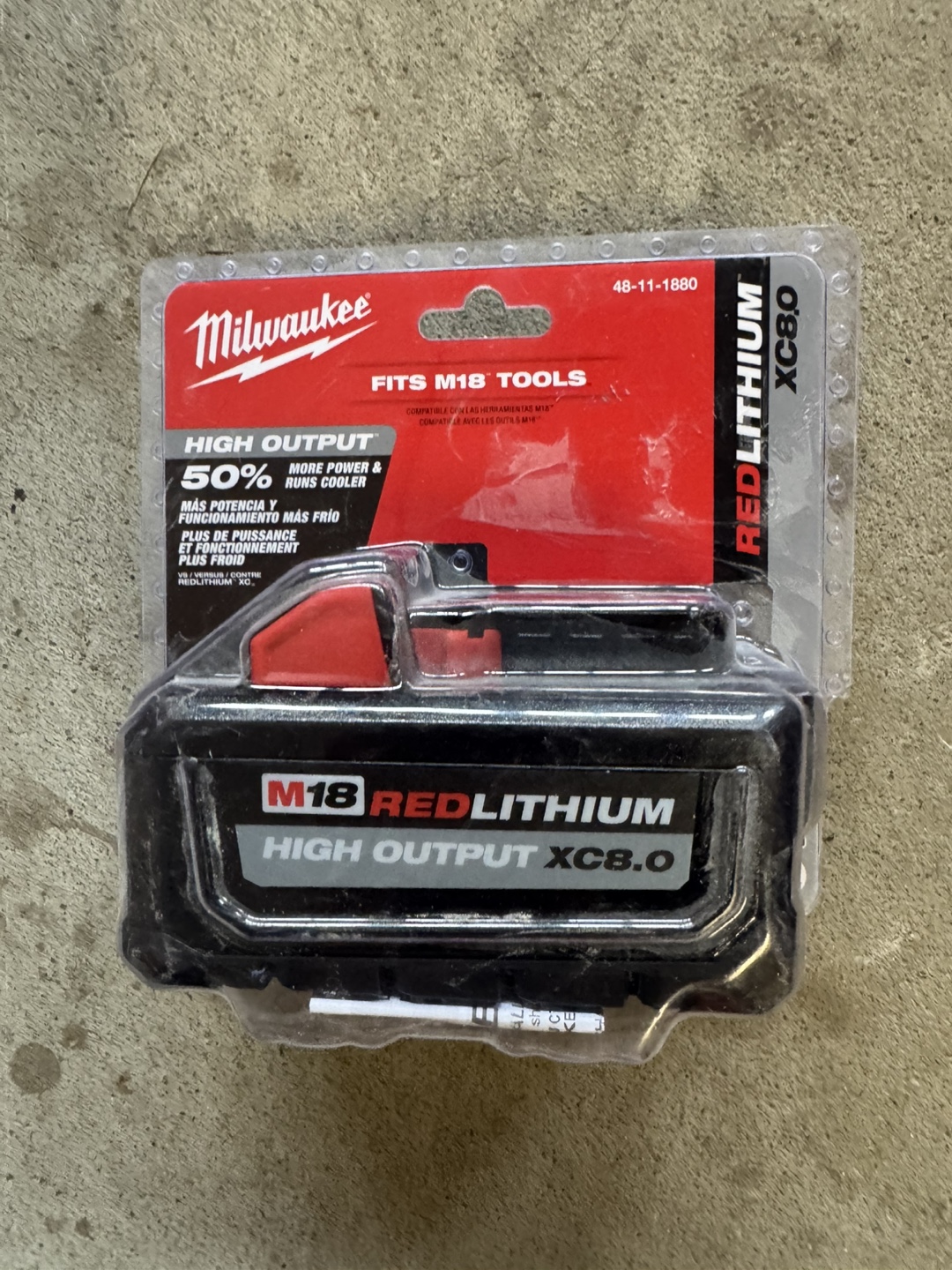 Milwaukee M18 RedLithium XC8.0 Battery