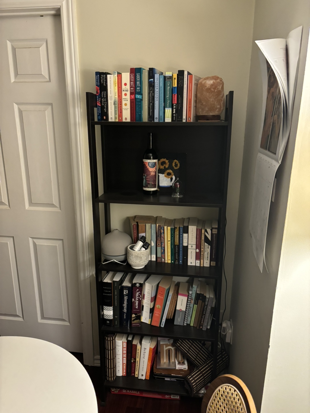 Black 4-shelf bookcase - photo 3