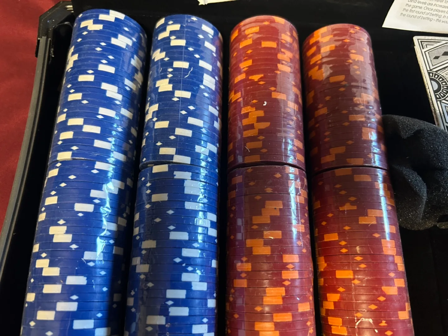 Poker Chip Set with Case image indicator(5)