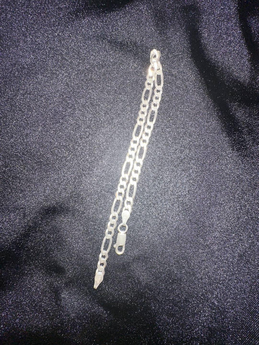 925 Sterling Silver Figaro Chain Bracelet