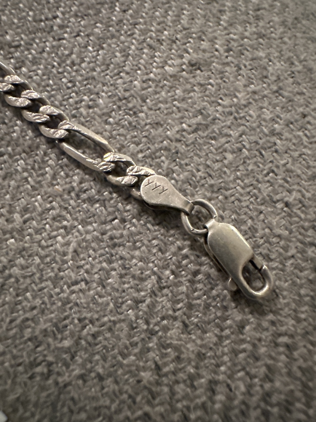 925 Sterling Silver Figaro Chain Bracelet - photo 5