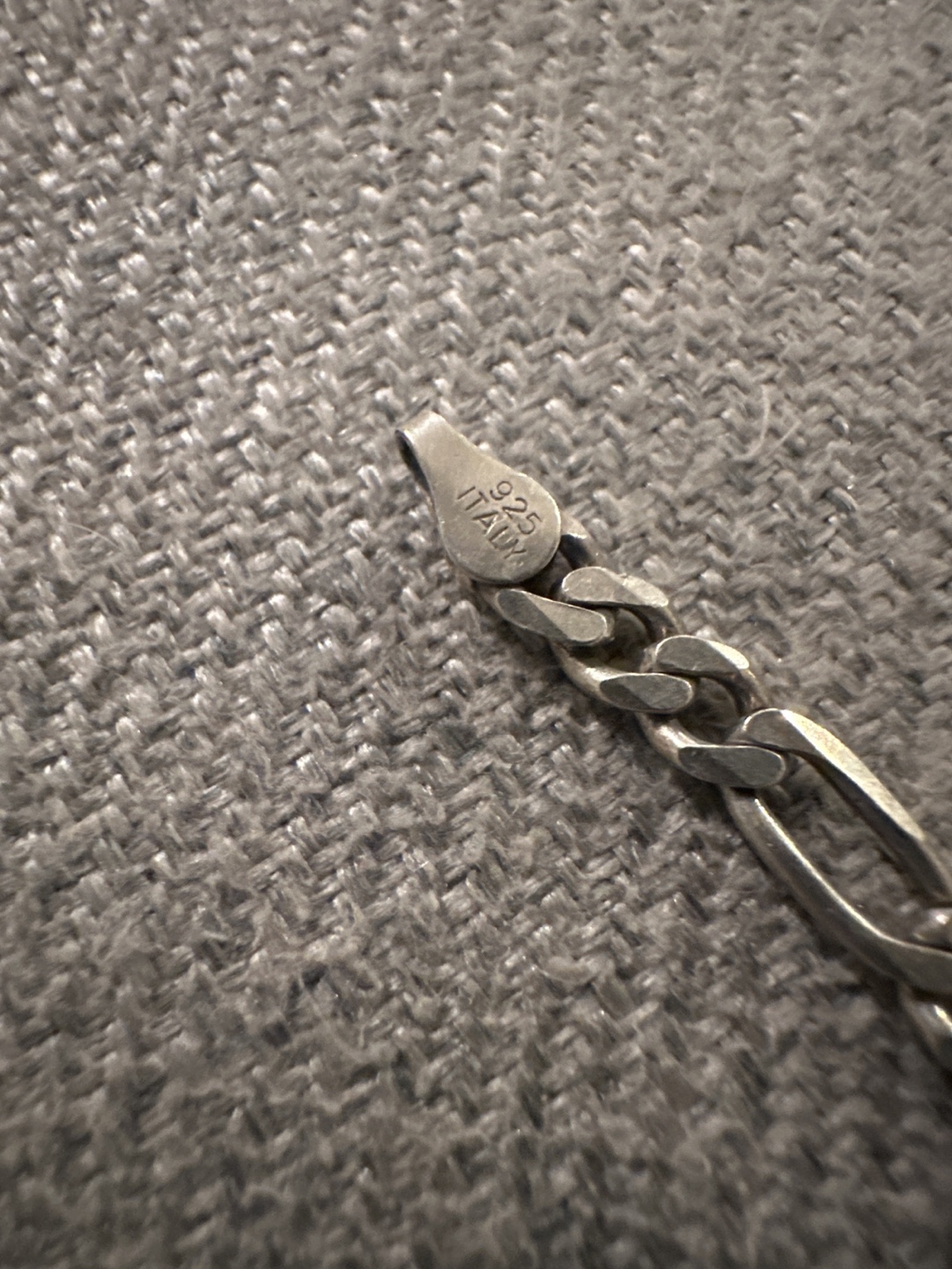 925 Sterling Silver Figaro Chain Bracelet - photo 4