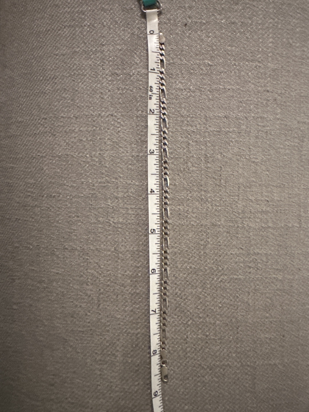 925 Sterling Silver Figaro Chain Bracelet - photo 3