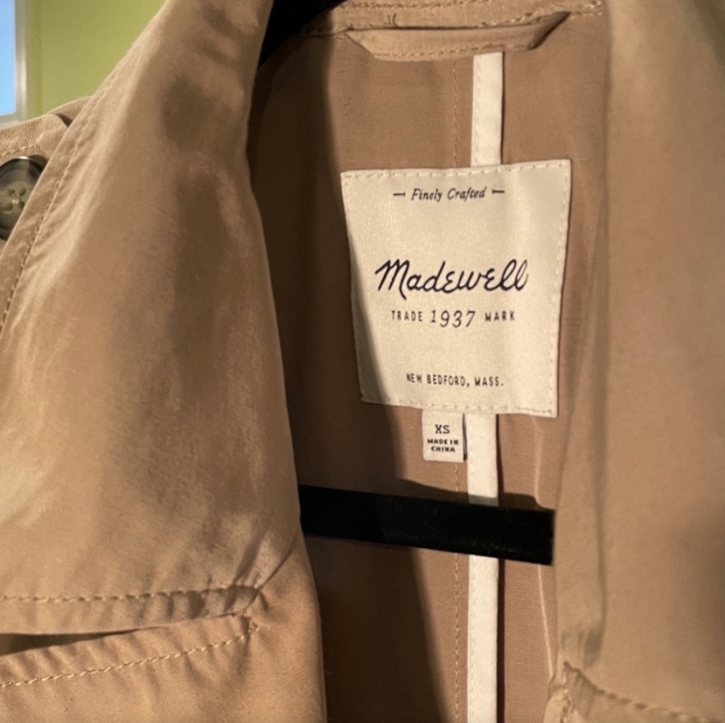 Madewell Tan Trench Coat XS - photo 3
