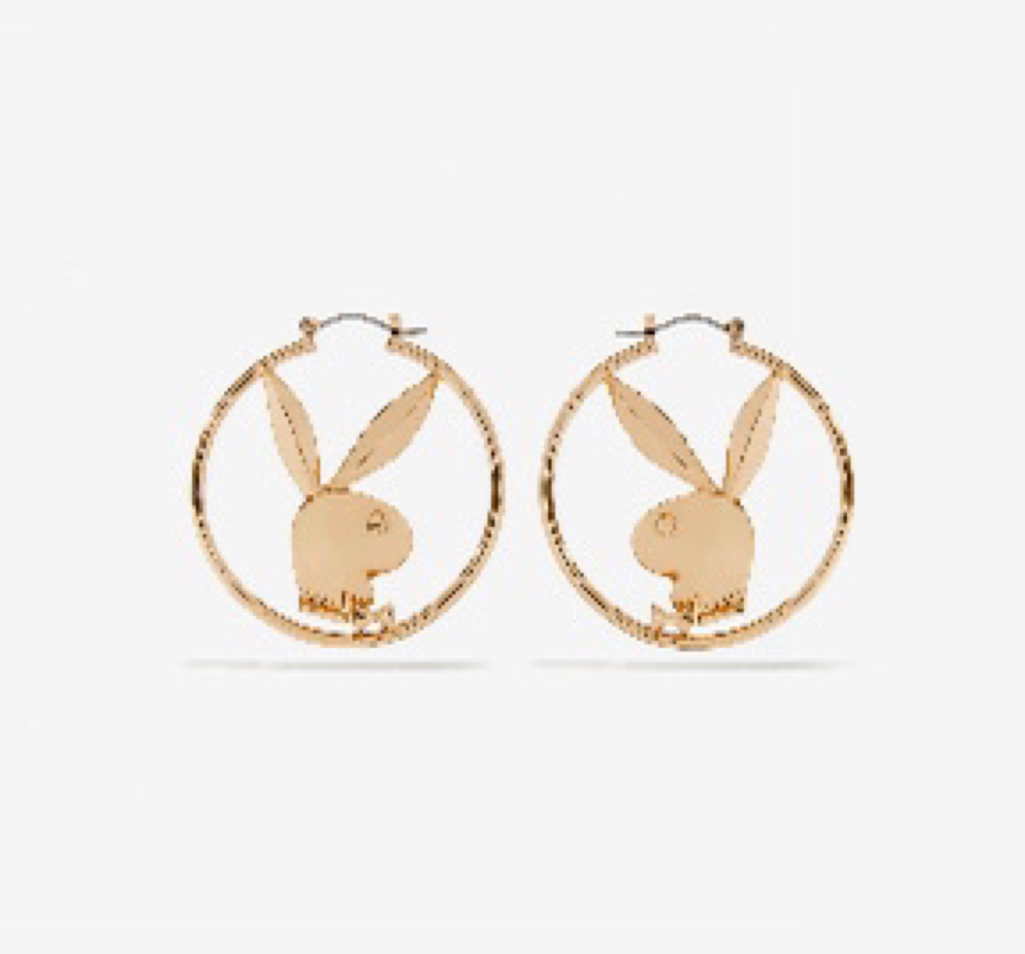 Playboy Gold Hoop Earrings