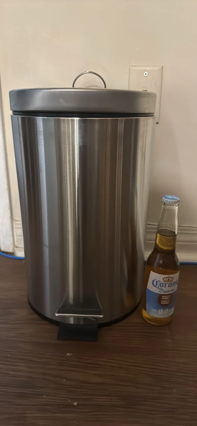 SMALL Stainless Steel Step Can / trash bin / garbage bin image indicator(6)