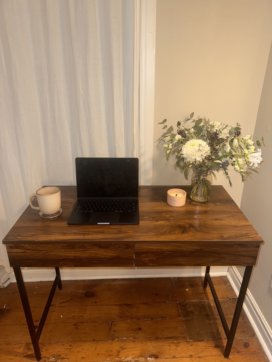 Rustic Modern Desk with 2 Drawers - photo 3
