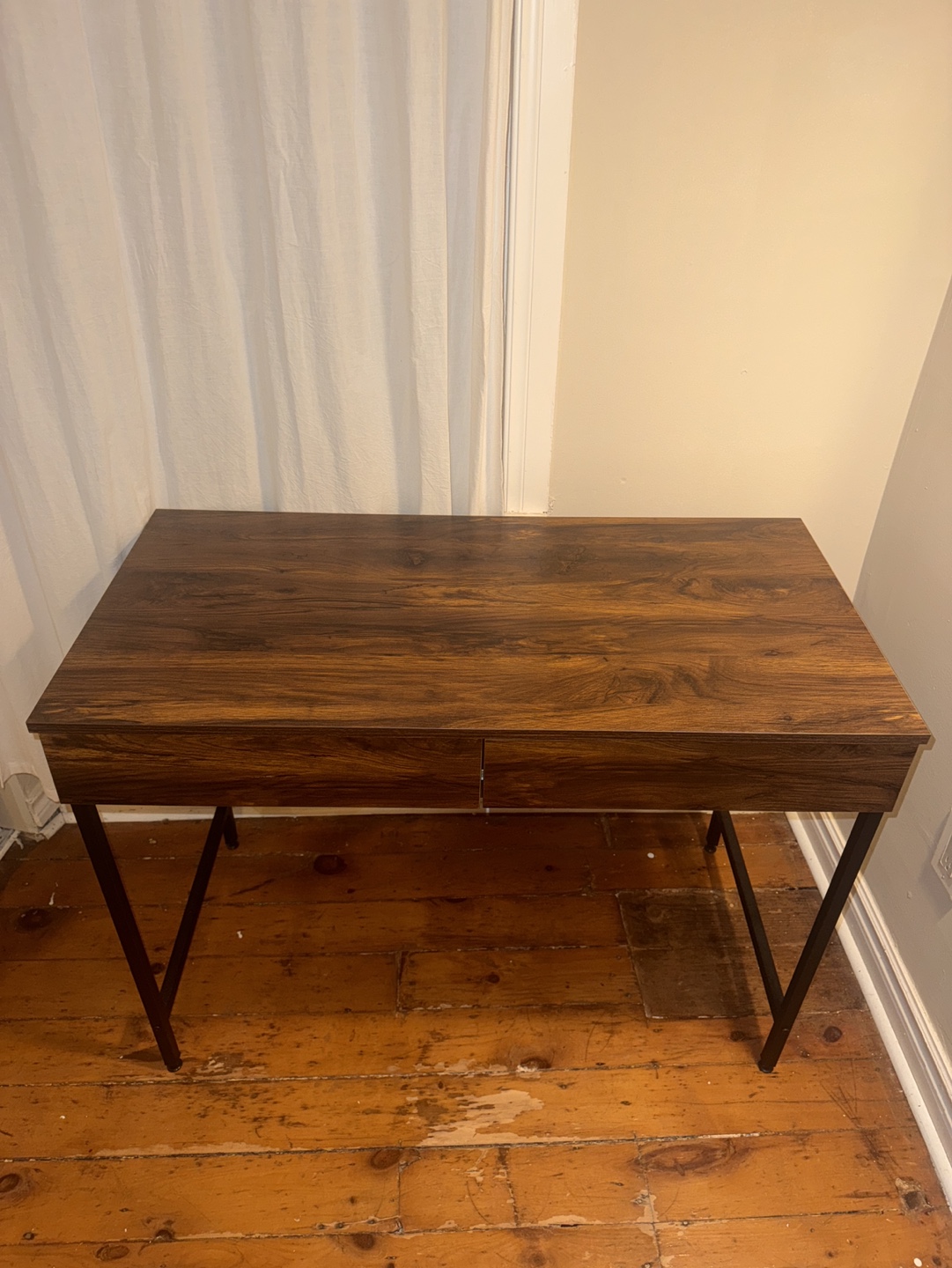 Rustic Modern Desk with 2 Drawers