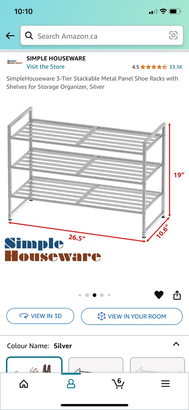 3-Tier Stackable Metal Panel Shoe Rack - photo 2