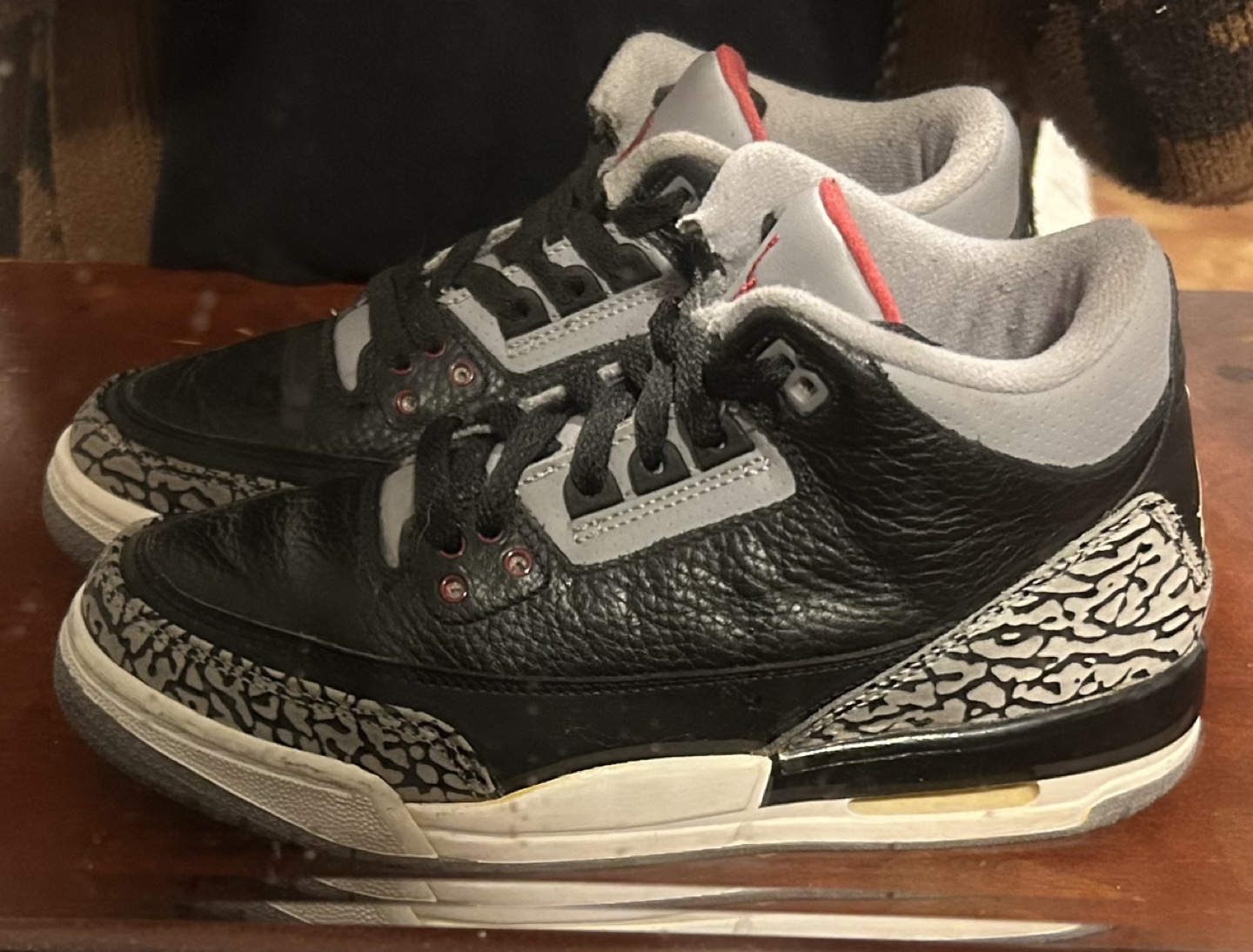 Air Jordan 3 Retro Black Cement Size 5Y - photo 3