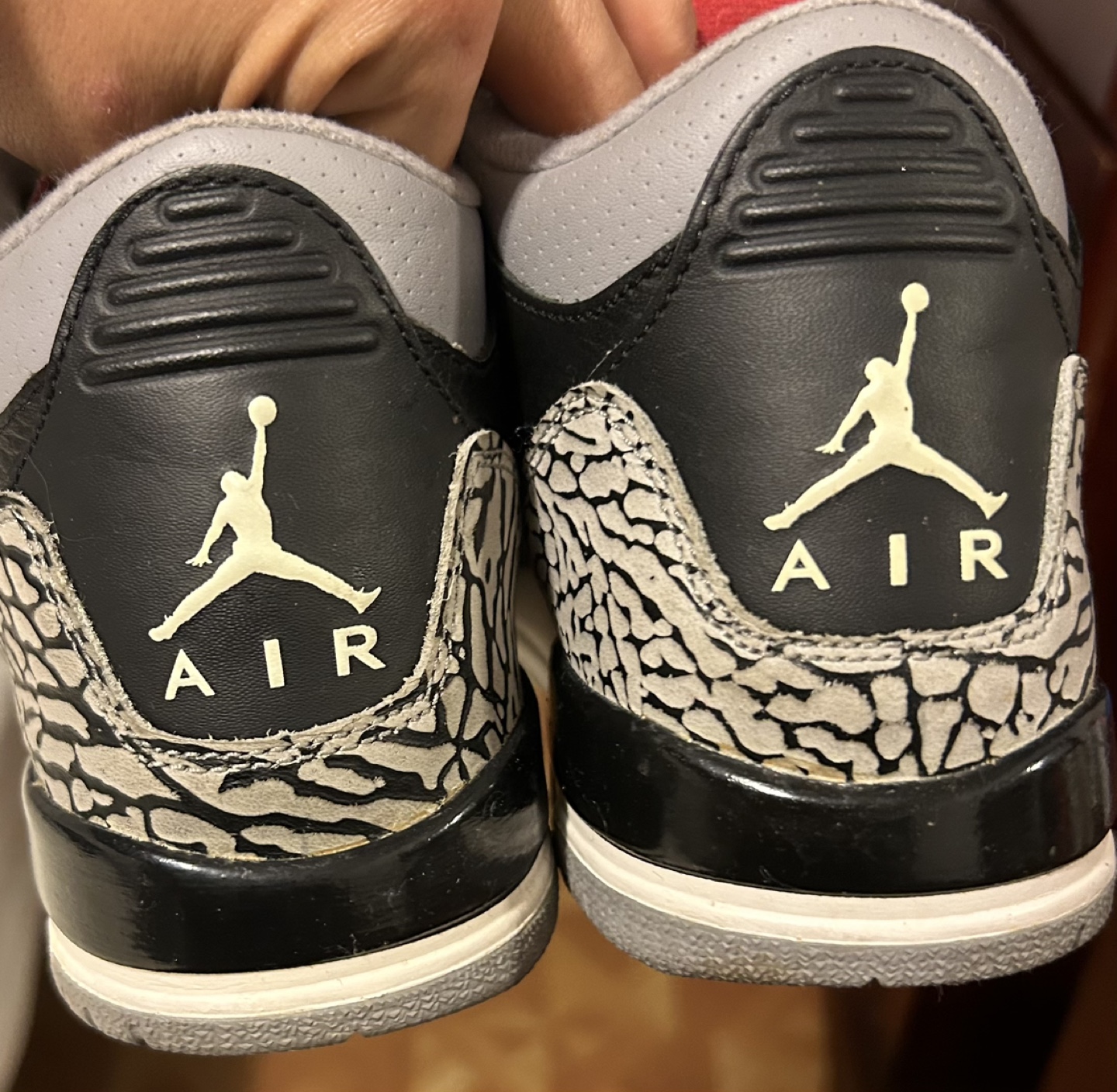 Air Jordan 3 Retro Black Cement Size 5Y - photo 2