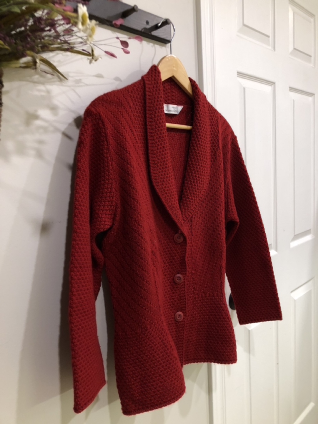 MARKS & SPENCER Red Knit Cardigan