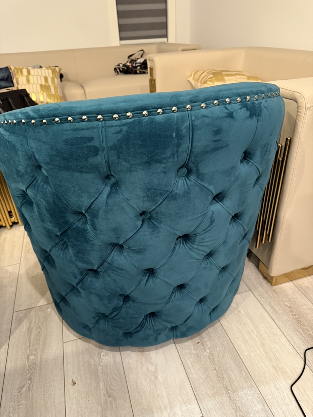 Teal Velvet Accent Chairs (Set of 2) - photo 3