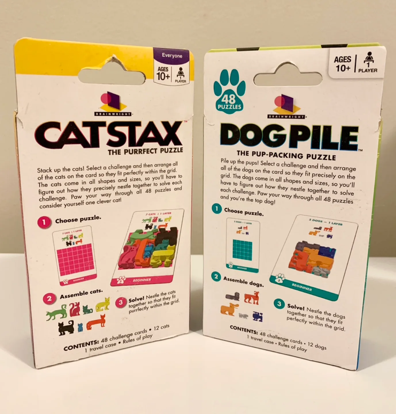 Brainwright Cat Stax and Dog Pile Puzzle Games image indicator(2)