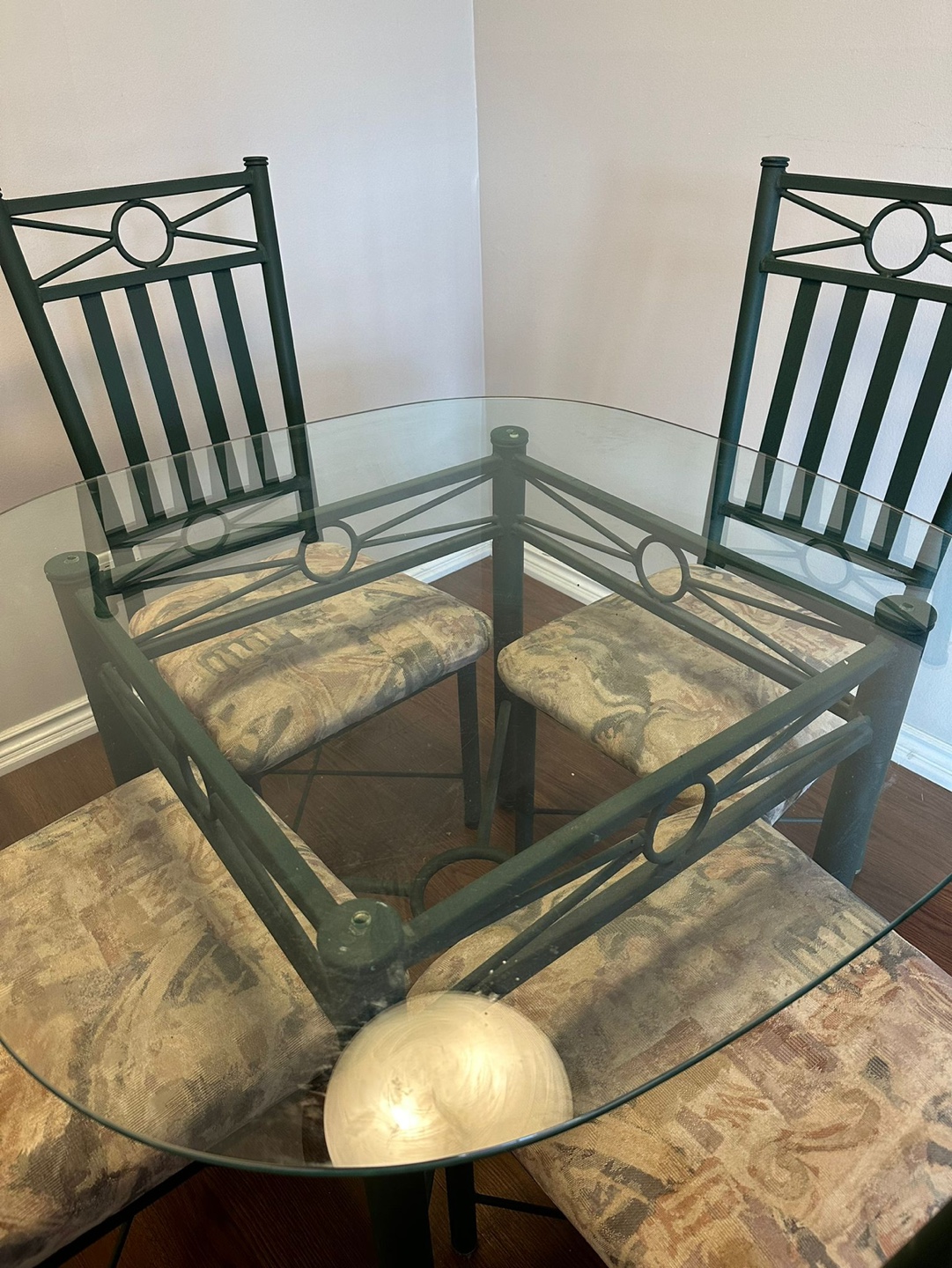 Glass Top Dining Table Set with 4 Chairs - photo 2