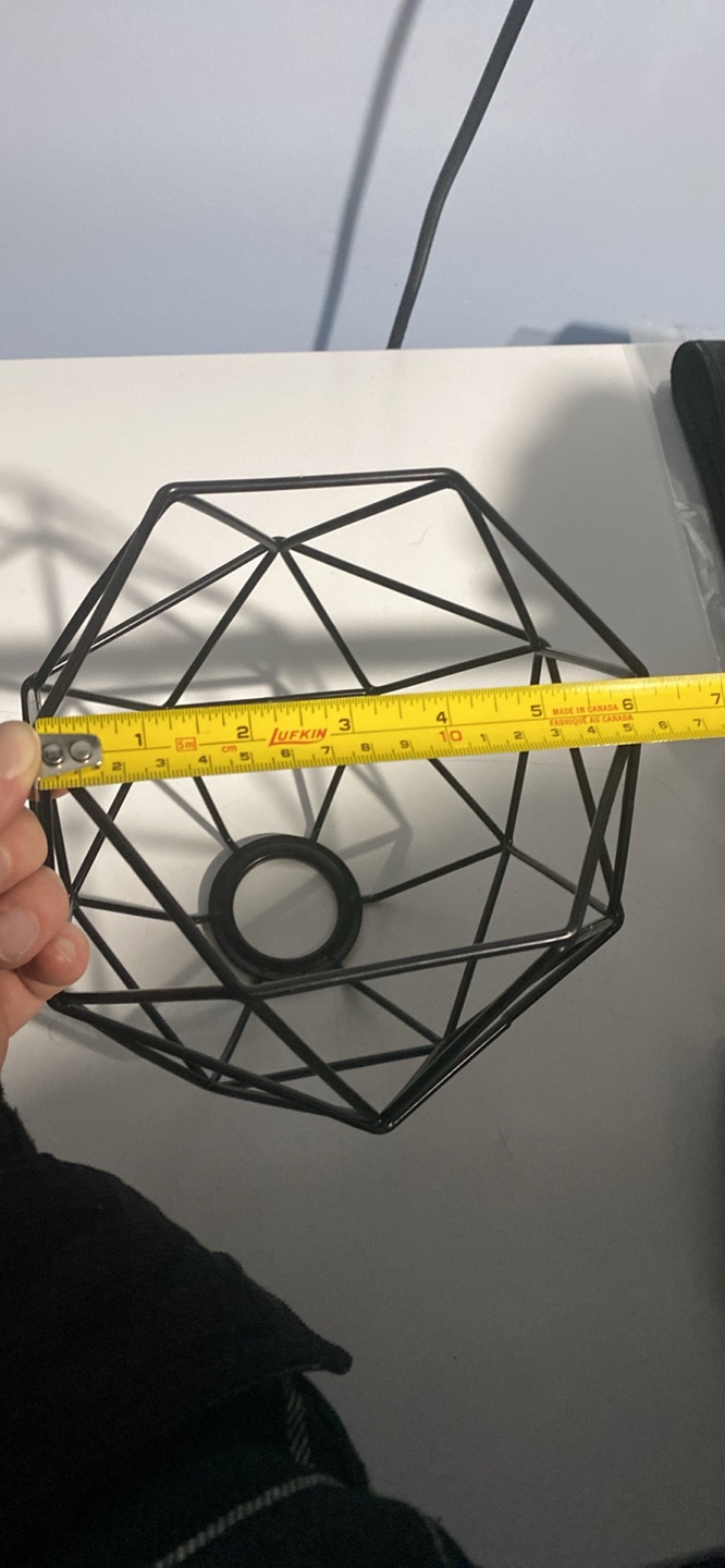Black Geometric Wire Lamp Shade - photo 2