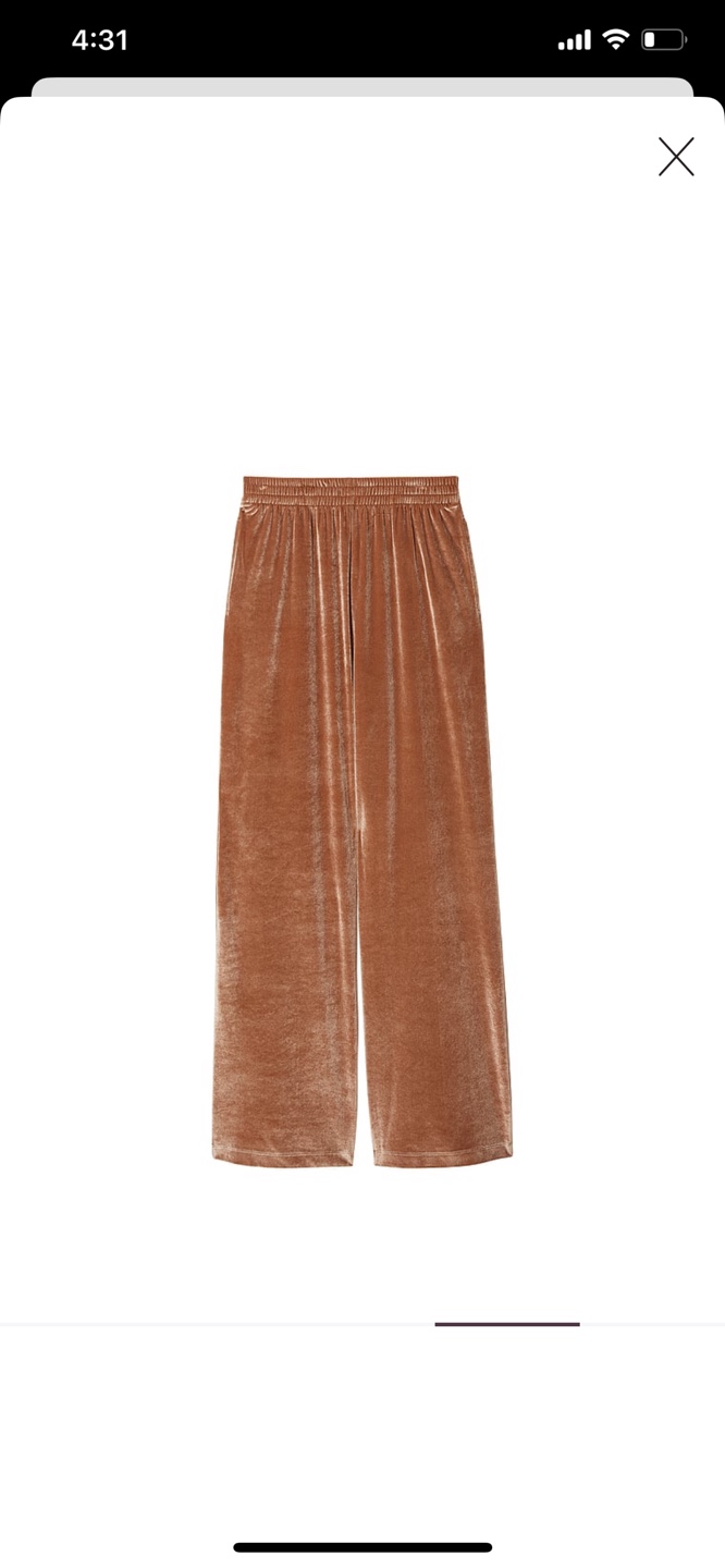 VS Pink Velour Shine Logo Wide-leg Pants