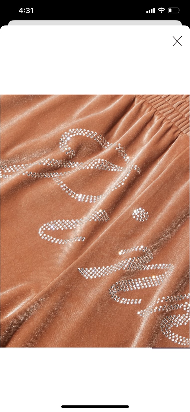 VS Pink Velour Shine Logo Wide-leg Pants - photo 3
