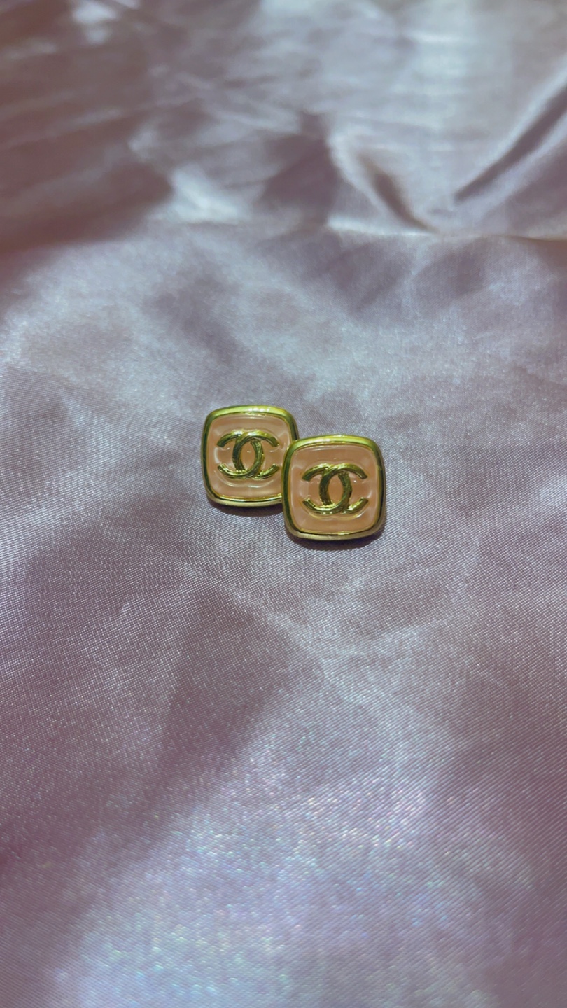 Chanel Pink Square Earrings - photo 4