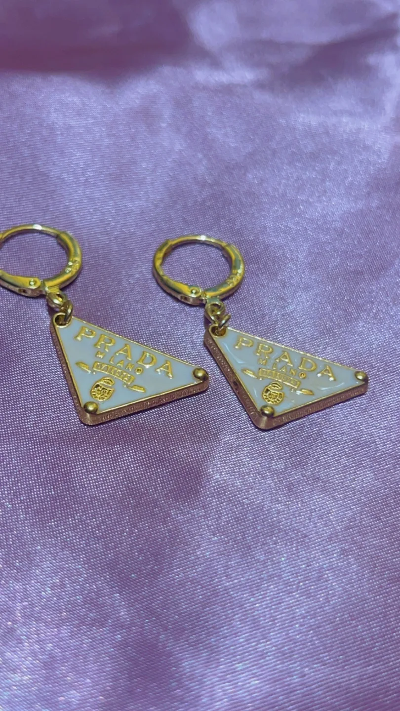Prada Triangle Earrings thumbnail