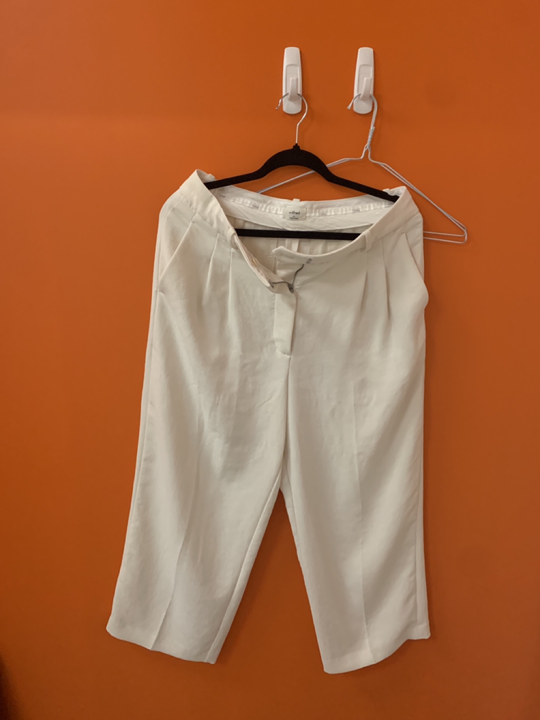 Aritzia Wilfred The Effortless Pant Cropped in White Size 12 - photo 4