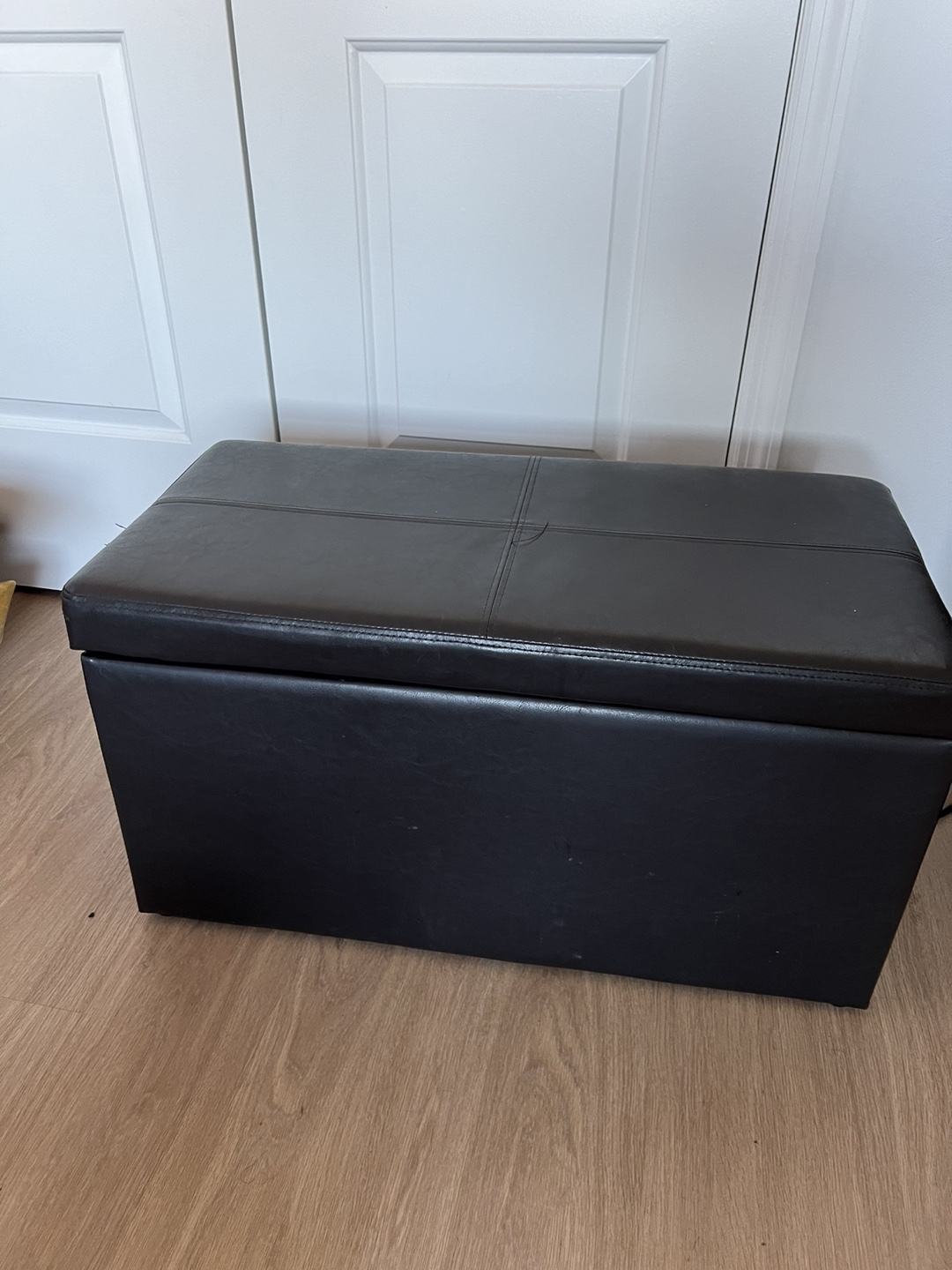 Black Storage Ottoman
