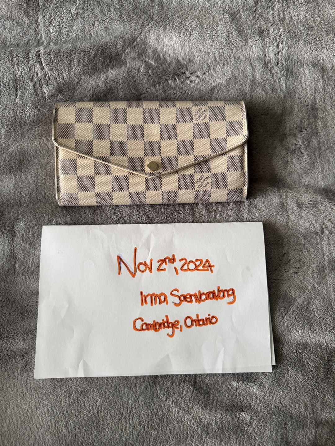 Louis Vuitton Sarah Wallet Damier Azur Canvas