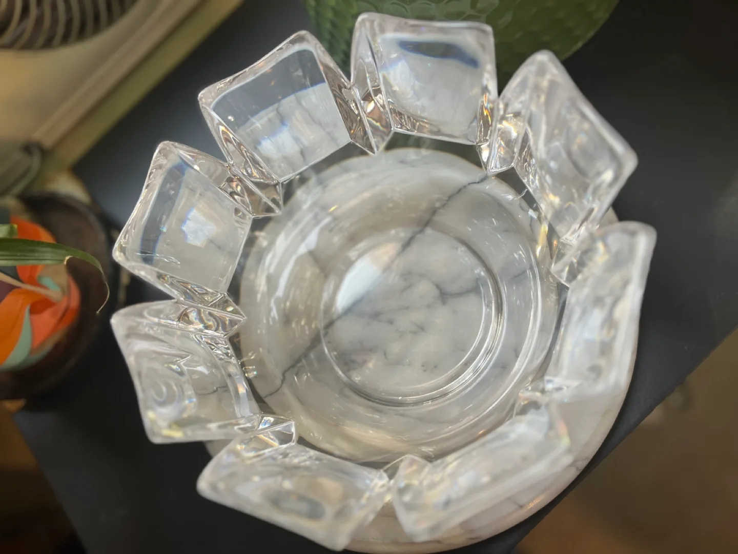 Orrefors Sweden Large Corona Crystal Bowl image indicator(2)