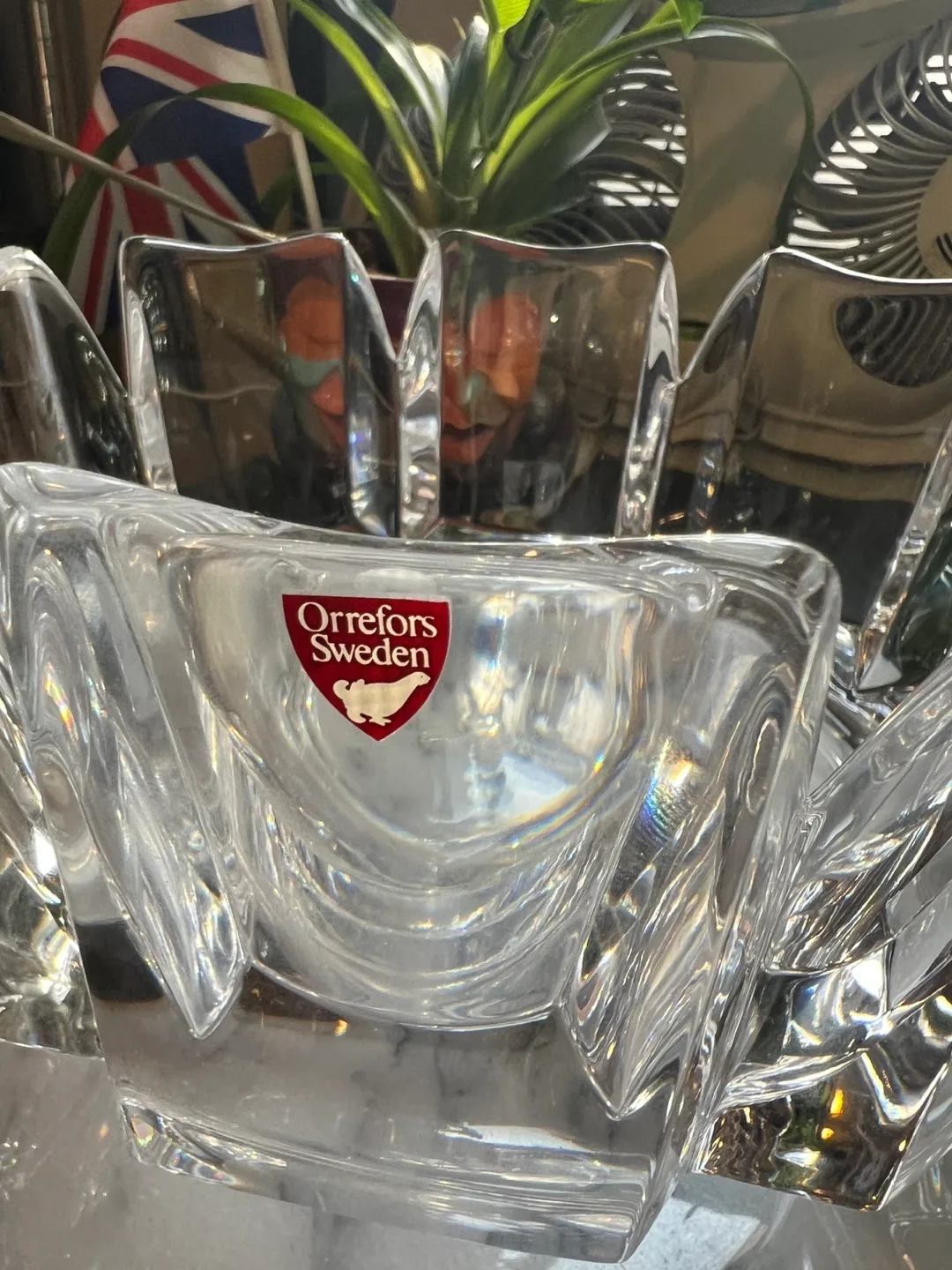 Orrefors Sweden Large Corona Crystal Bowl image indicator(3)