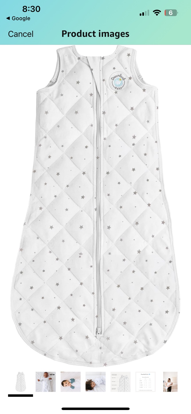 Dreamland Baby weighted Sleep Sack  - White with Stars - photo 4