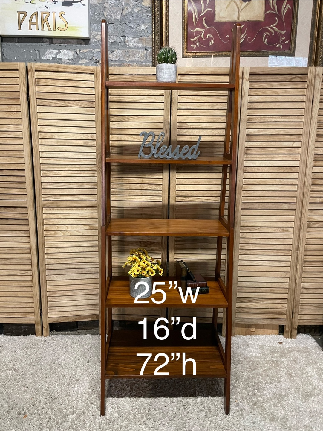 Wooden Ladder Shelf - photo 4