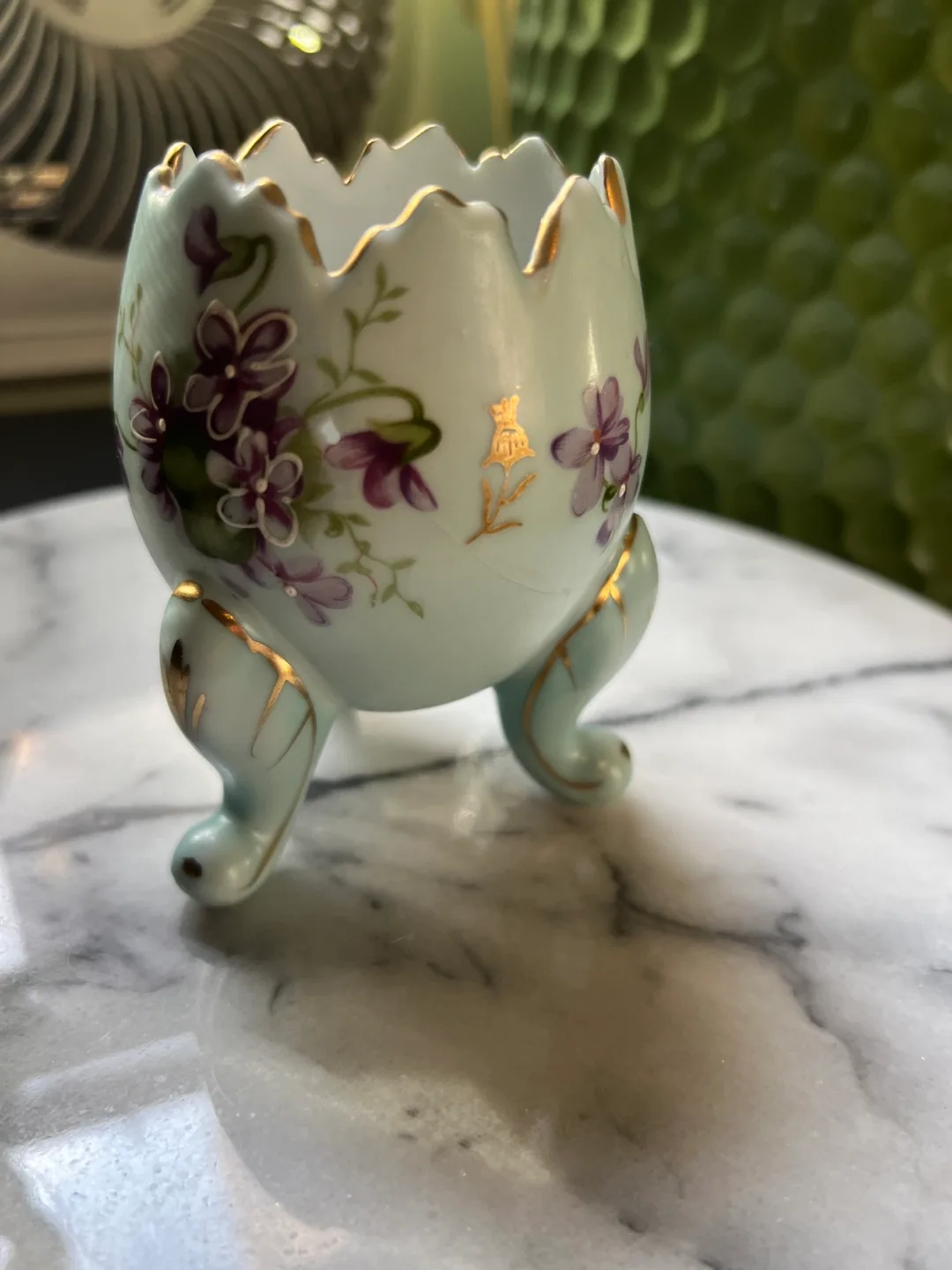 Vintage Porcelain Hatched Egg Trinket Dish image indicator(3)