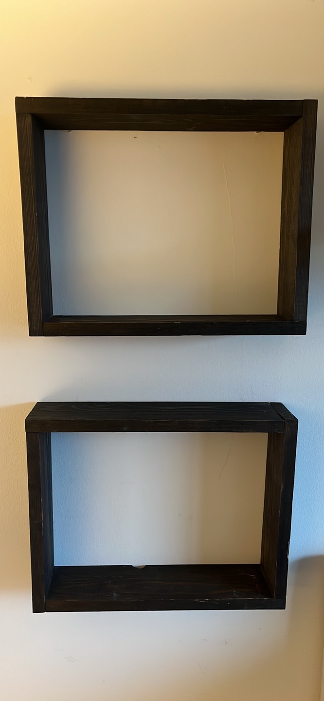 Set of 2 Black Floating Shelves - photo 4