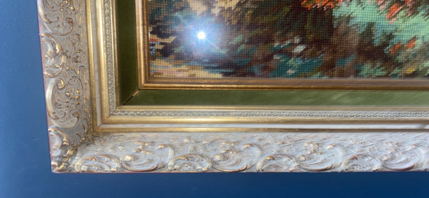 Vintage Needlepoint Picture - photo 4
