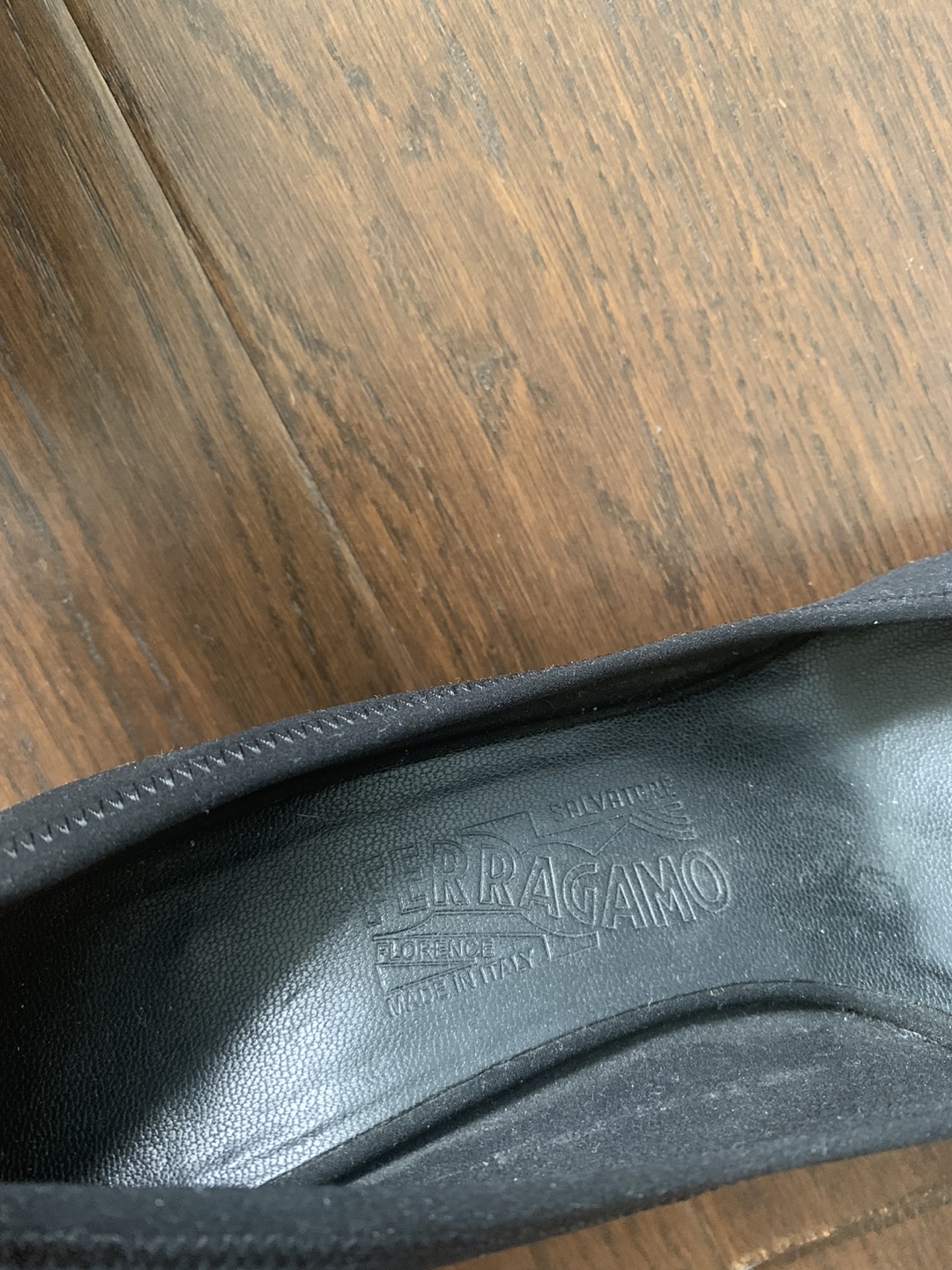 Salvatore Ferragamo Black Wedge Peep Toe pumps size 6.5 - photo 5