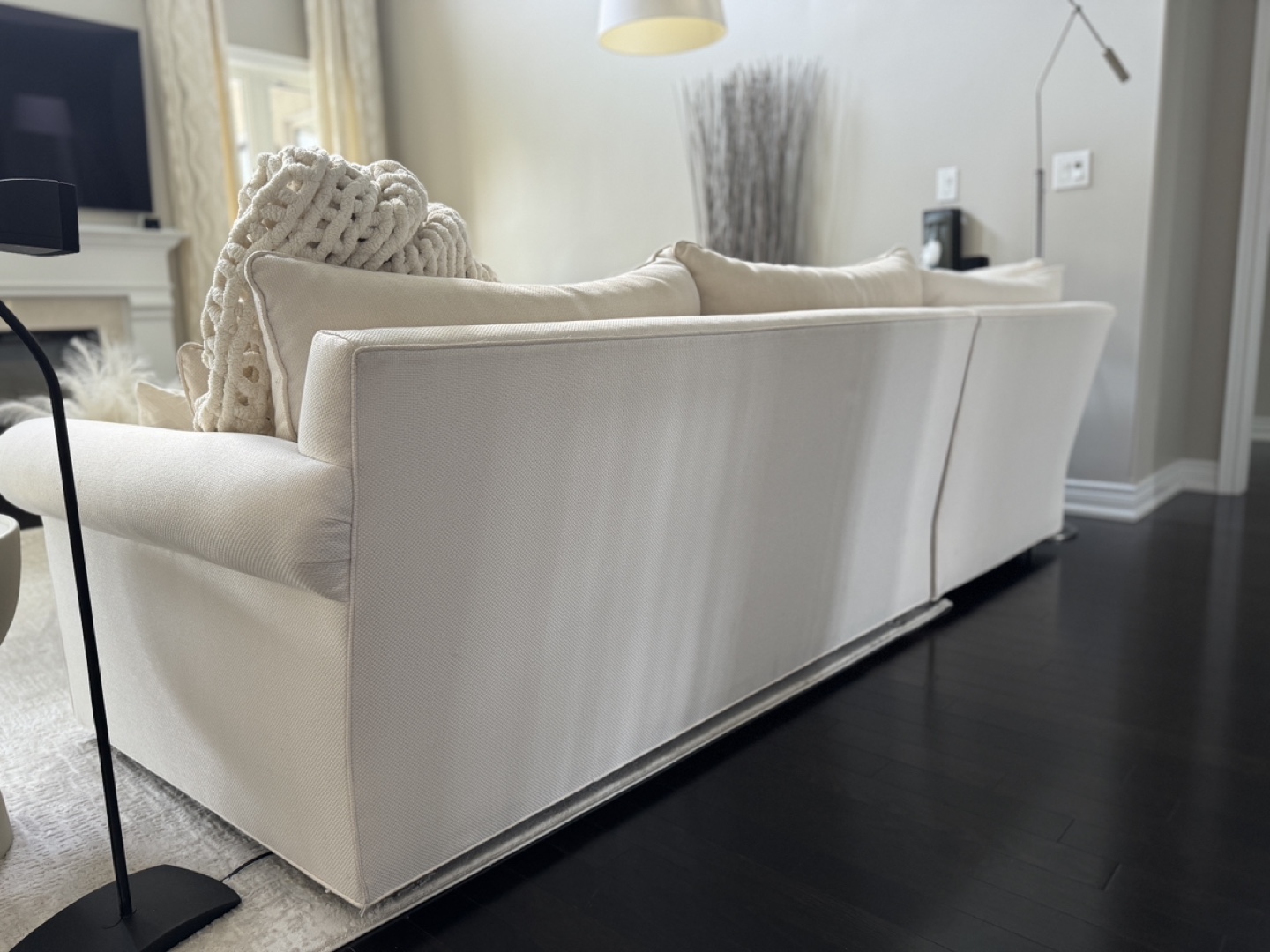 White Sectional Sofa - photo 3