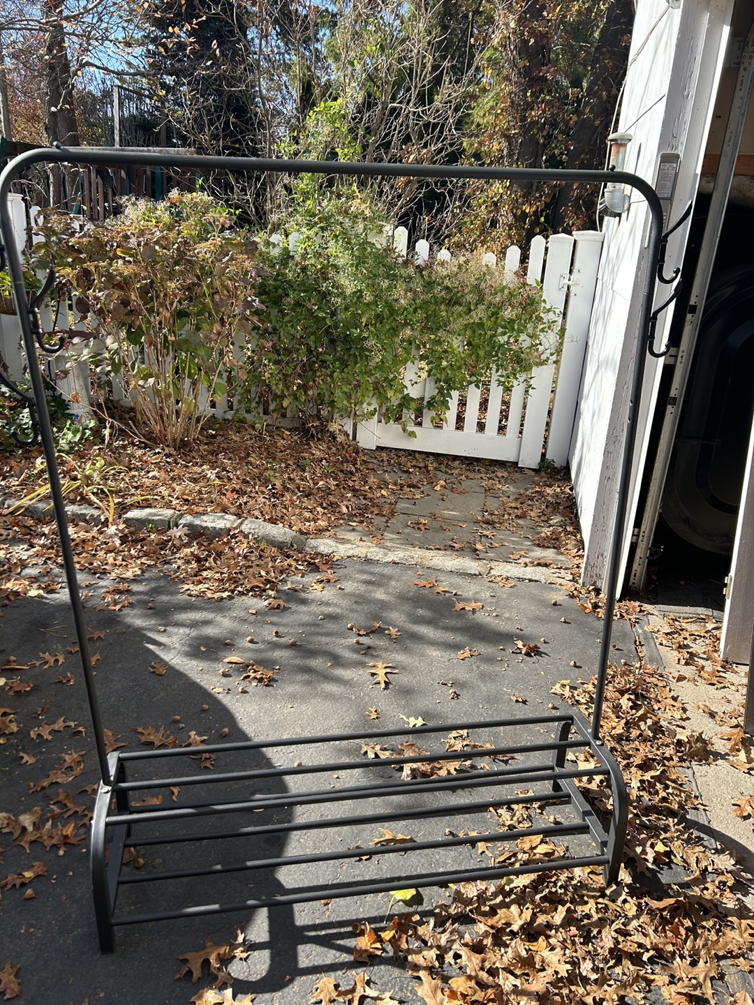 Black Metal clothes rack