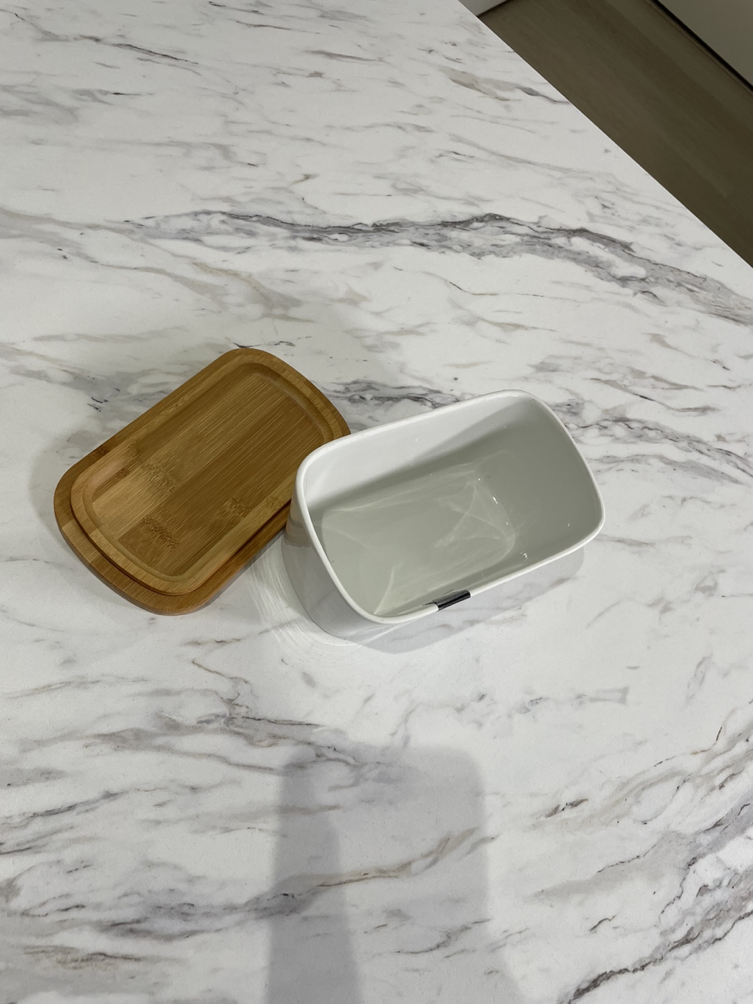 Ceramic Butter Dish with Bamboo Lid - photo 5