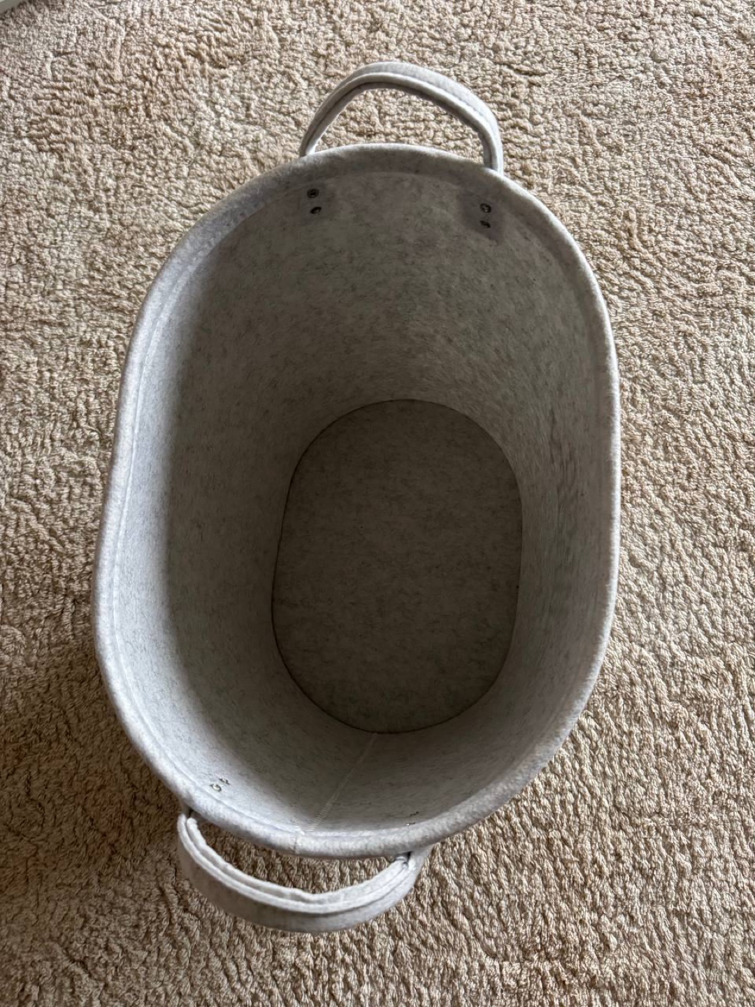 Little Laundry Grey Felt Storage Basket - photo 2