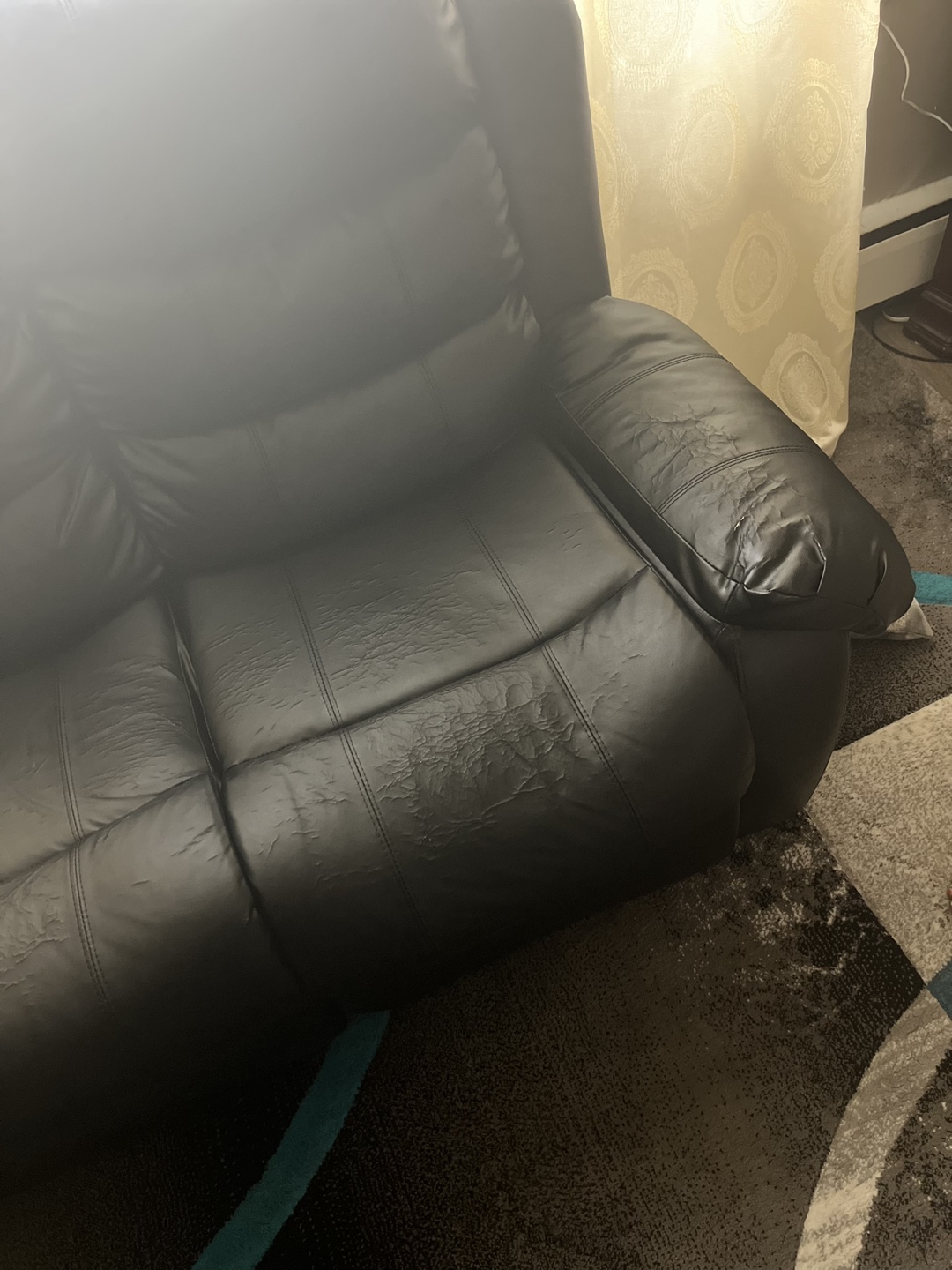 Black Recliner Loveseat - photo 2