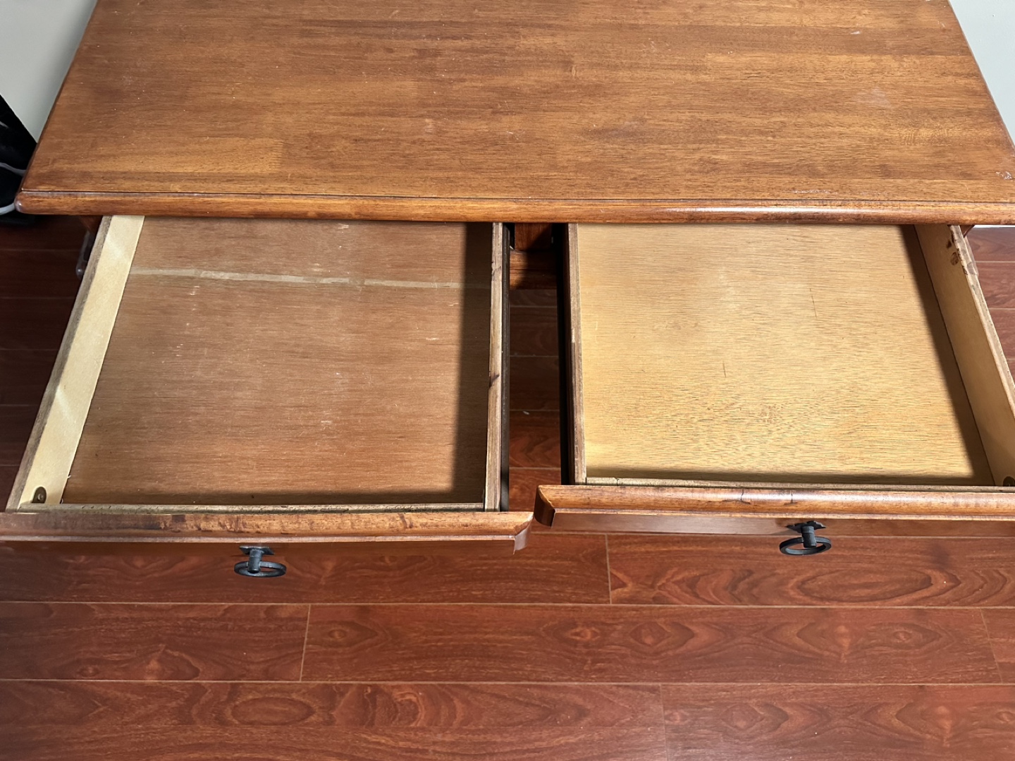 Wooden Desk with Black Metal Legs - photo 2