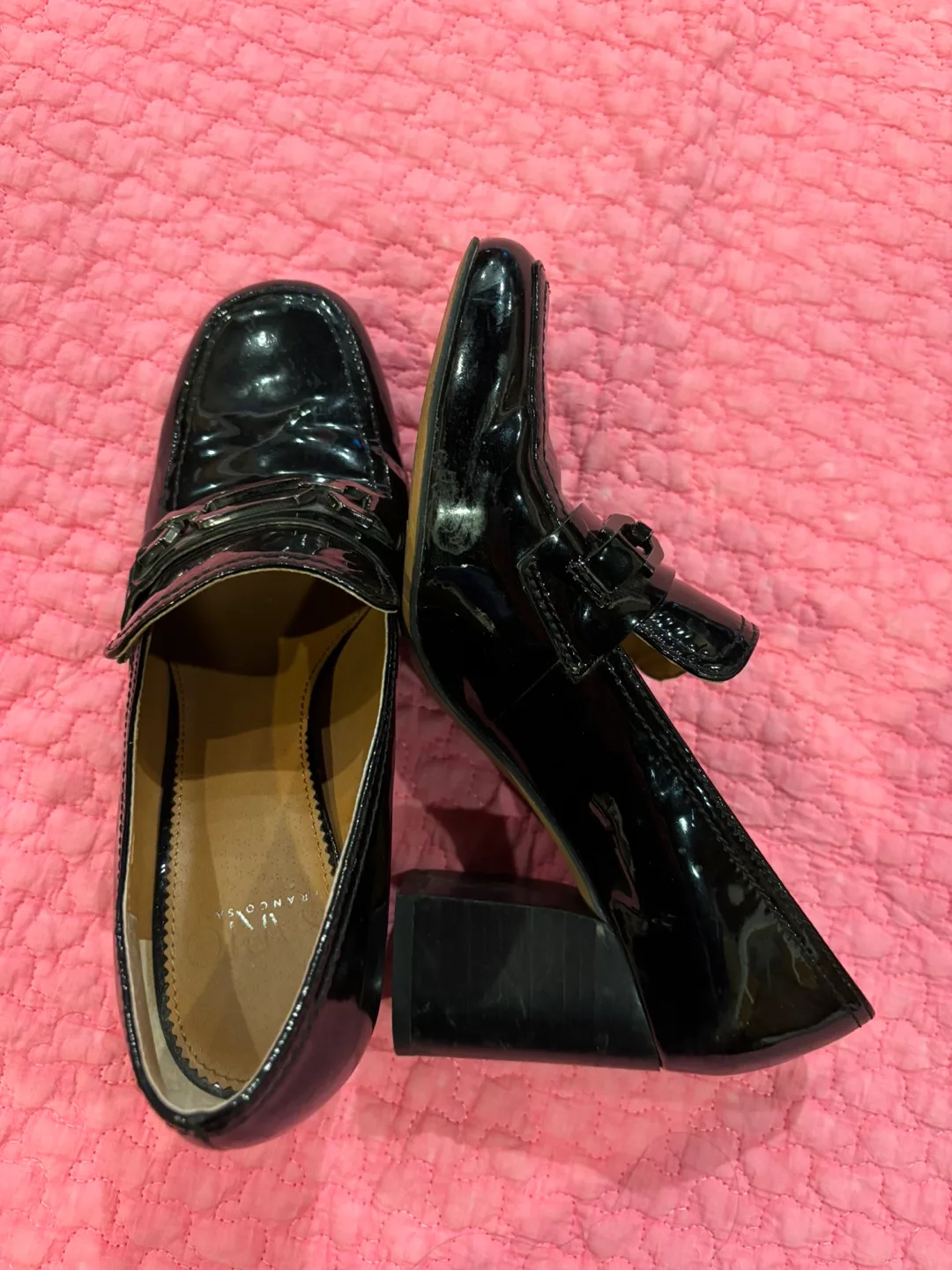 Black Patent Leather Chain Loafer Heels image indicator(6)