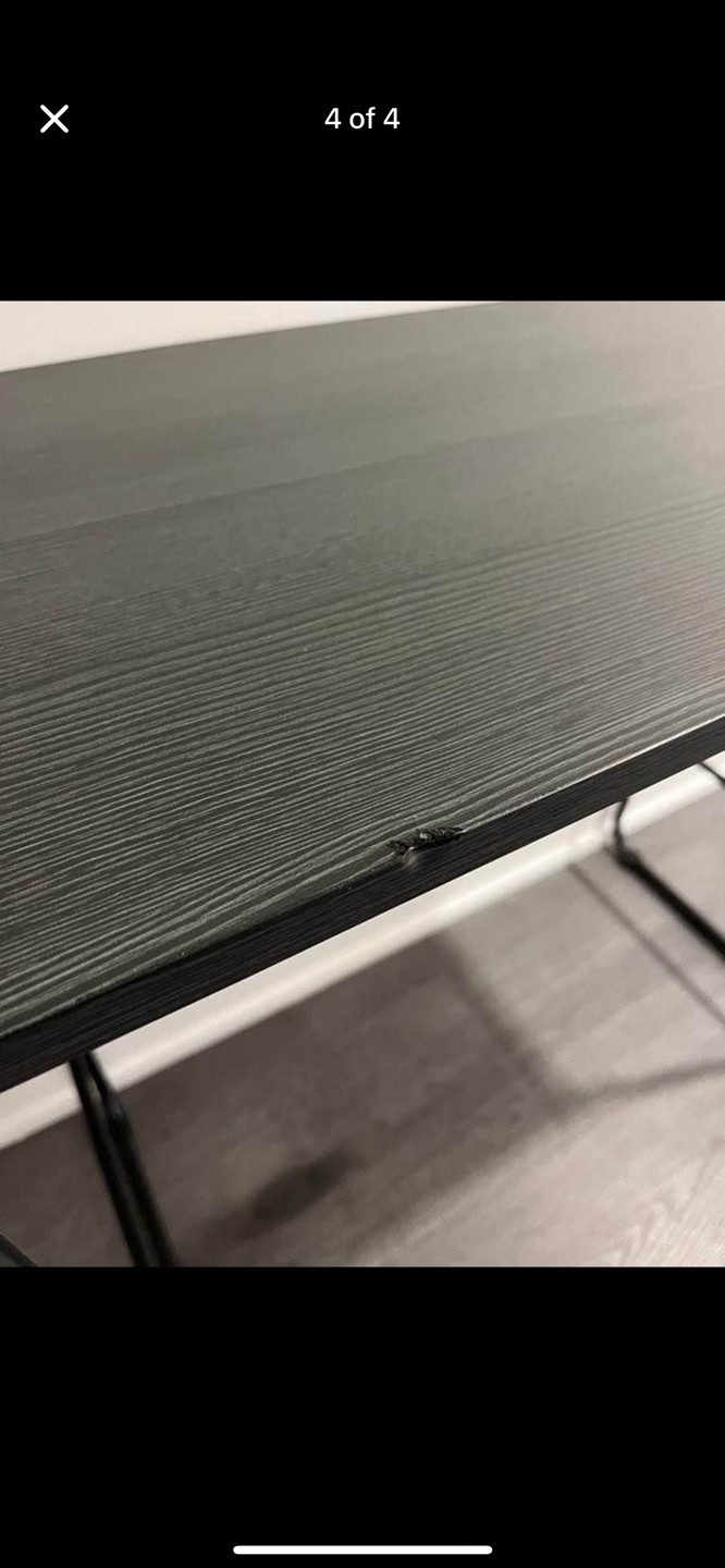 Black Desk with Metal Legs - photo 4